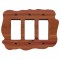 Red Cedar Triple Rocker Switch Plate