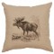 Moose Scene Linen Pillow 16