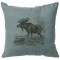 Moose Scene Linen Pillow 16