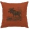 Moose Scene Linen Pillow 16