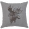 Moose Profile Linen Pillow 16