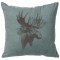 Moose Profile Linen Pillow 16