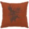Moose Profile Linen Pillow 16