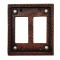 Faux Leather Resin Double GFI/Rocker Switch Cover