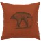 Bear on Logs Linen Pillow 16