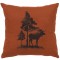Moose Trees Linen Pillow 16