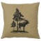 Moose Trees Linen Pillow 16