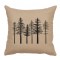 Pine Trees Linen Pillow 16