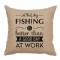 Fishing Day Linen Pillow 16