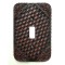 Woven Leather Single Toggle Switch Plate Cover