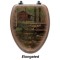 Log Cabin Elongated Toilet Seat