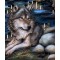 Wolf Original and Signed Carving 27 x 39