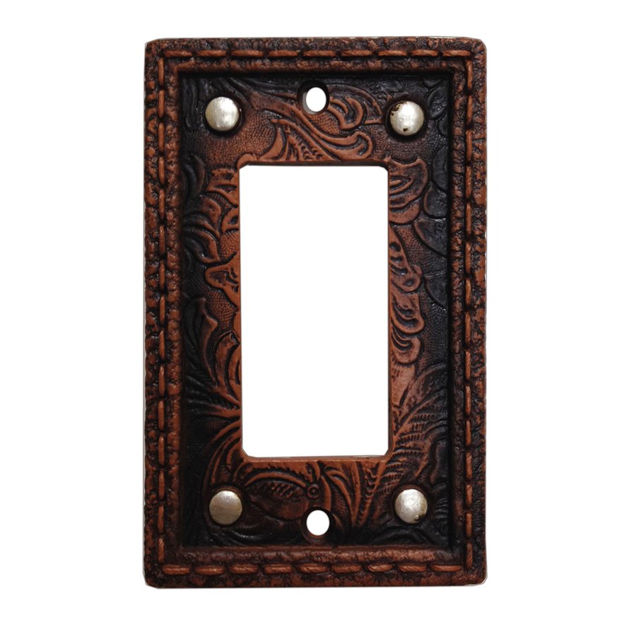 Faux Leather Resin Single Gfi Switch Cover, Leather Switch Plate Covers