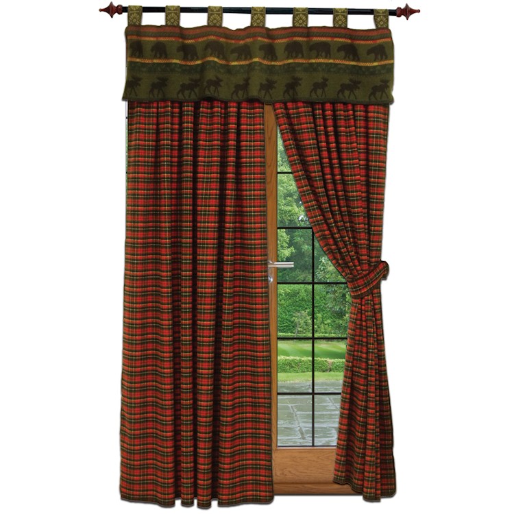 River Plaid Drapes And Mcwoods Valance